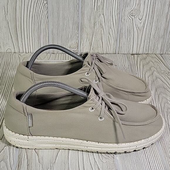 Hey Dude Wendy Grey Slip On Tie Loafers Womens Size 10 - Picture 2 of 10